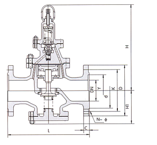 Y43H蒸气减压阀结构图