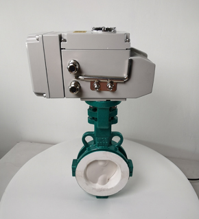 电动对夹衬氟蝶阀 全衬里防爆调节型阀门 D971F46.jpg