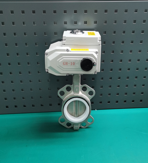 D971F-16P不锈钢四氟电动蝶阀 防腐蚀软密封对夹调节切断阀.jpg