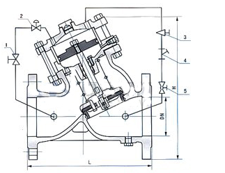 h104x活塞式可调减压稳压阀结构图